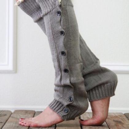 Women Soft Crochet Knitted Lace Trim Boot Cuffs..