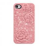 Unique Design Pink Rose Embossing Case For Iphone..