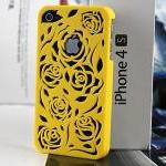 Rose Cut Out Iphone 4 Case (yellow)