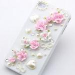 Cute Flower Pearl Iphone 5 Case, Pearl Iphone 5..