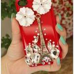 Flower With Eiffel Tower Cover Cell Phone Casefor..