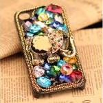Iphone 4 4s Case Elepant Old Fashioned Bling..