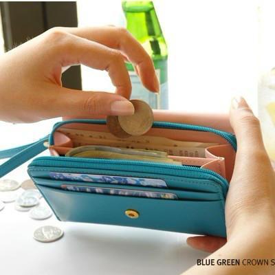 Blue Phone Bag Purse Change Purse Wallet With Card..