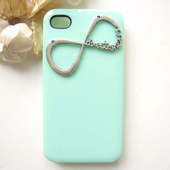 Silver Infinity One Directioner Mint Iphone 5 Case, Iphone 5s Hard Case