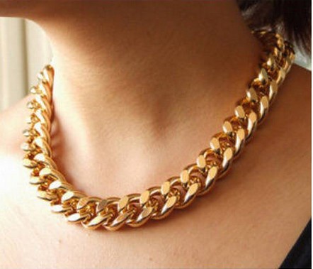 Fashion Jewelry Crystal Chunky Statement Chain Pendant Necklace Bib Choker