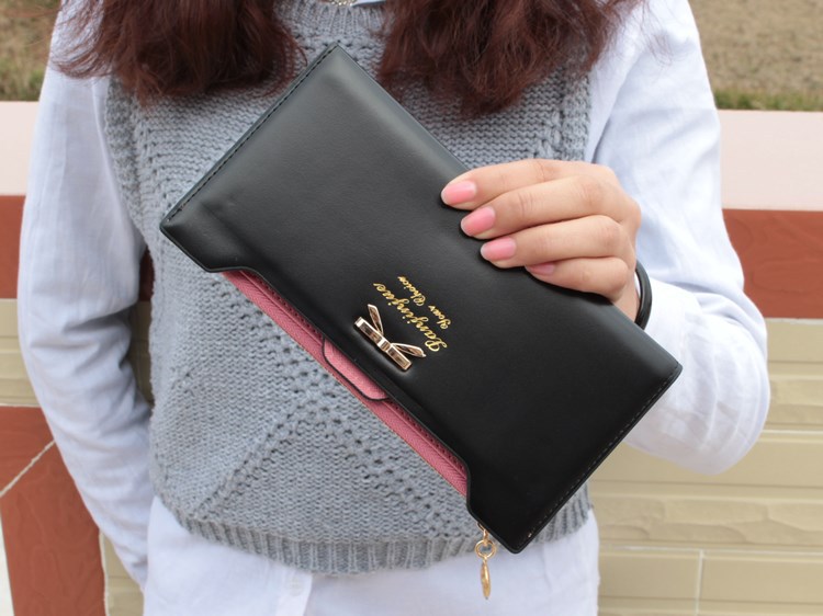 Women Ladies Soft Leather Clutch Wallet Long Pu Card Purse Handbag
