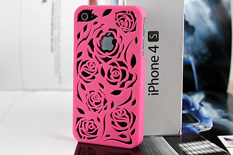 Rose Cut Out Iphone 4 Case Dark Pink On Luulla 