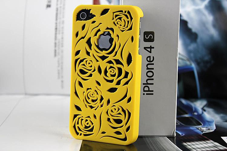 Rose Cut Out Iphone 4 Case (yellow)