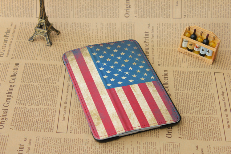 High Quality Usa Flag Skin Ipad Mini Leather Case