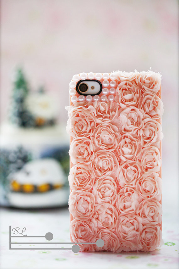 Lace Rose Pearl Iphone 4/4s 5 6/6plus/6s Case R Bling Handmade