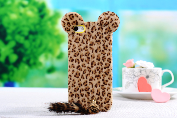 Funny Leopard Print Iphone 5 /5s 4/4scases With Panther Tail